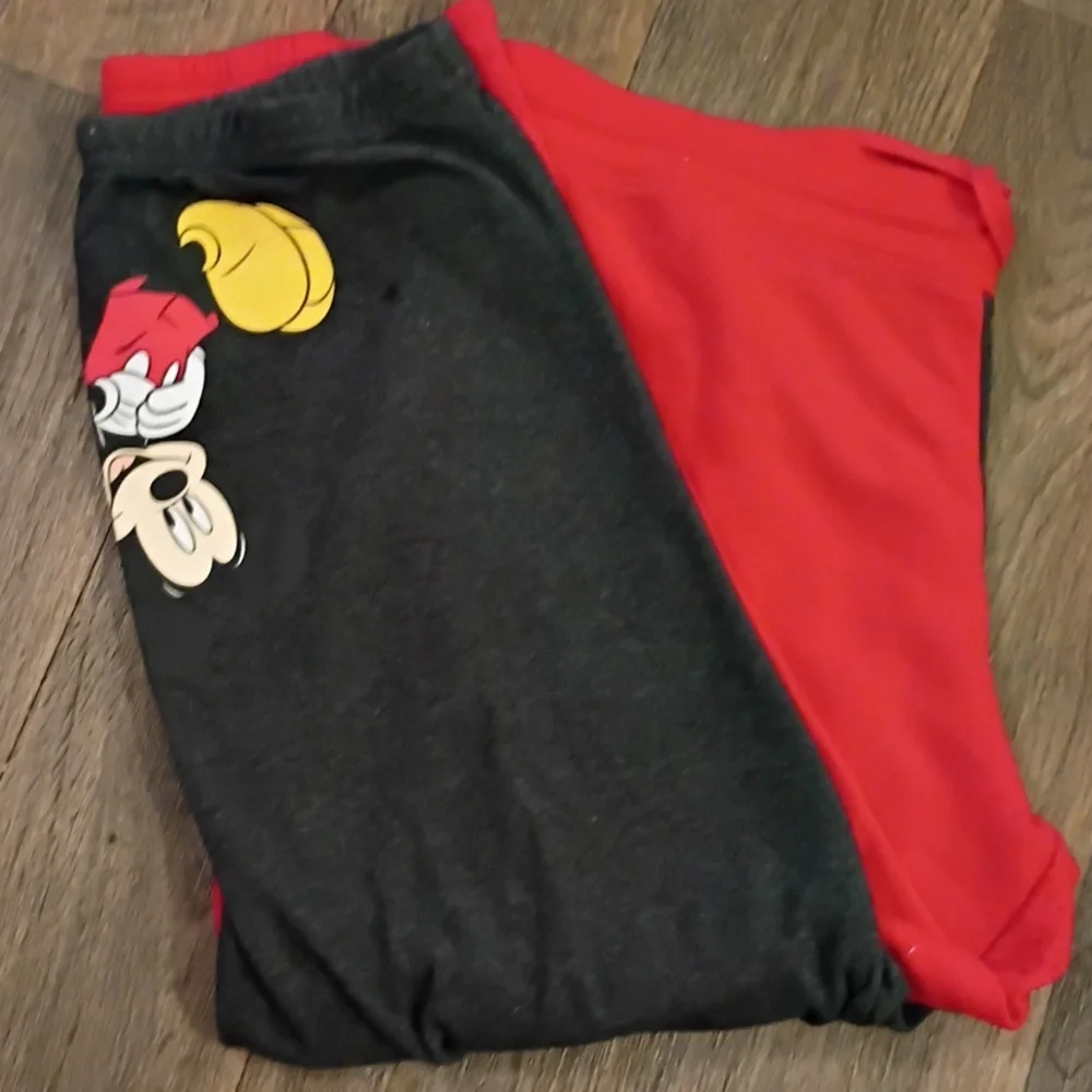 Adults Disney Mickey Mouse Charcoal and Scarlet Joggers - Picture 8 of 9